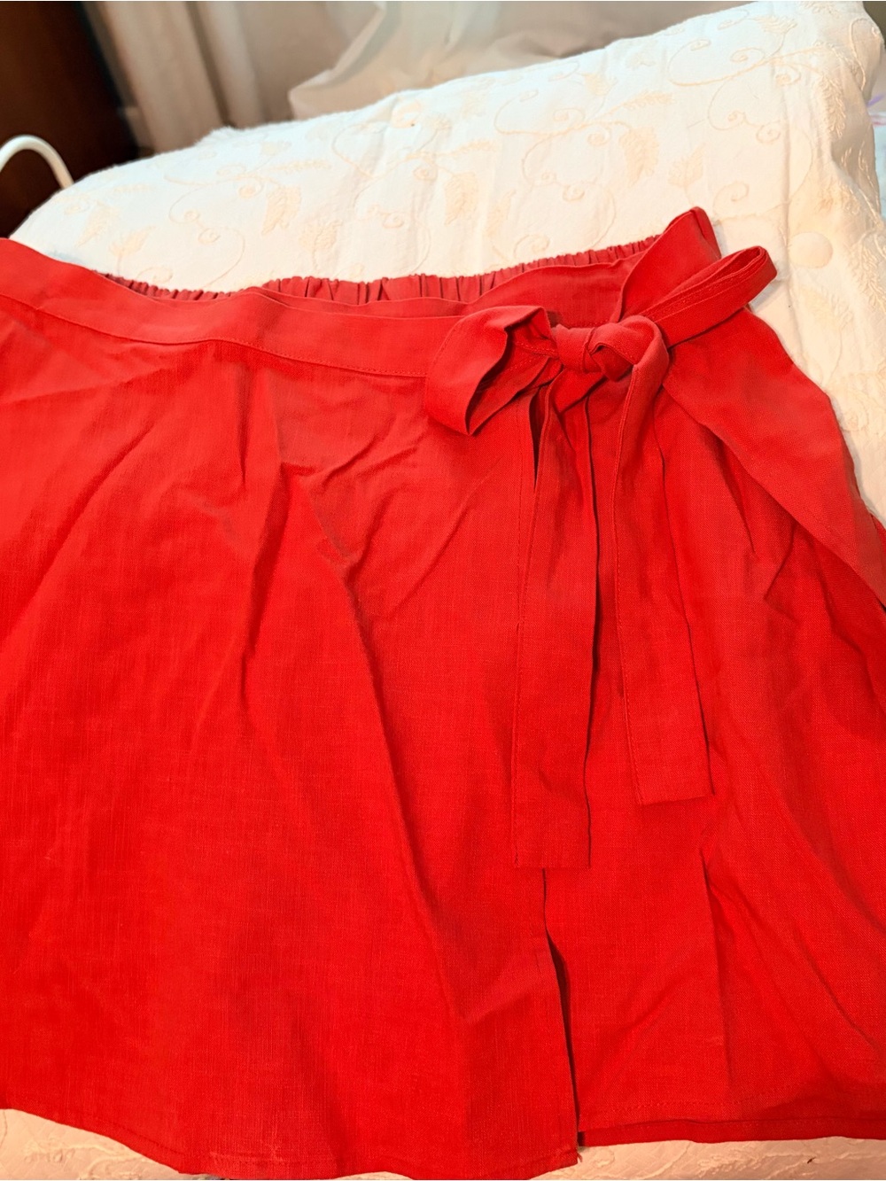 a new day Red Tie-Waist Skirt